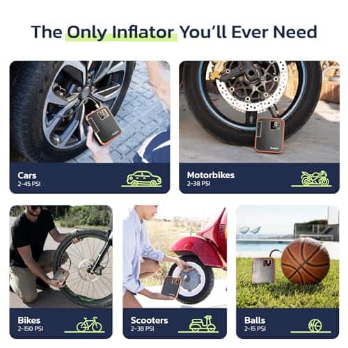 Inflador de neumáticos para SUV compresor de aire portátil - Imagen 6