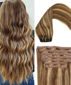 Extensiones de Cabello Clip In de Encaje de Cabello Humano