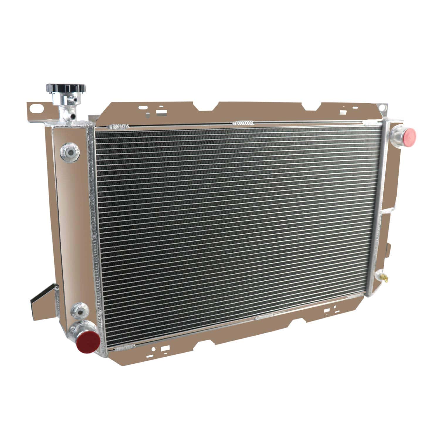 Radiador de Carreras de 3 Filas ECMRAD Compatible para Ford