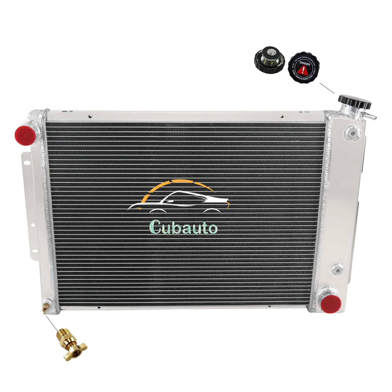 Radiador de aluminio de 4 filas Cubauto para Chevy Camaro