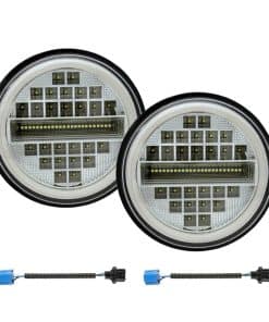 Par de faros LED redondos brillantes AMUNIESUN de 7