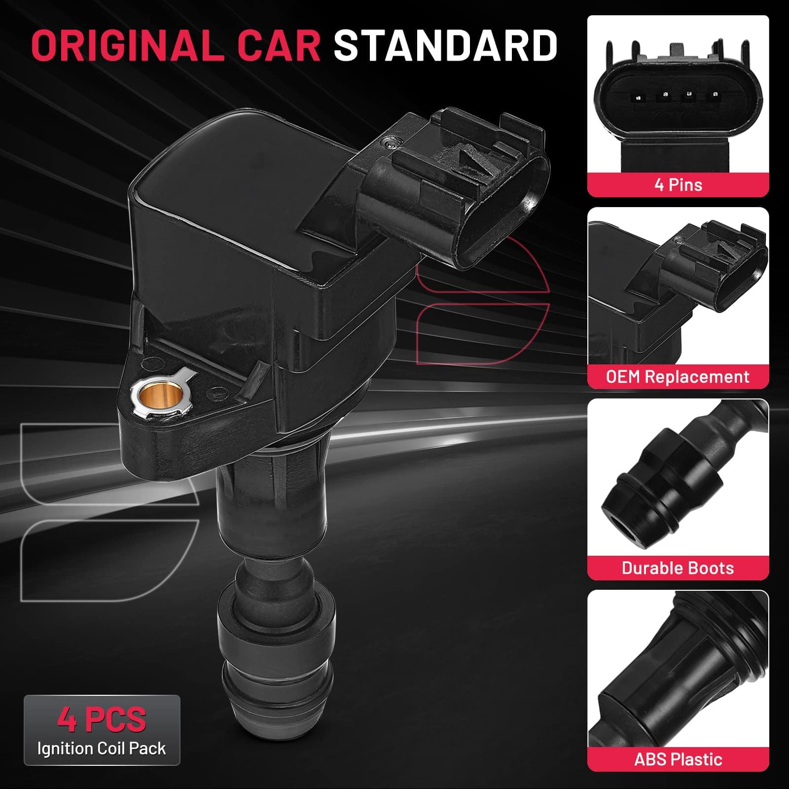 Conjunto de 4 bobinas de encendido BDFHYK -212638824 - Imagen 5