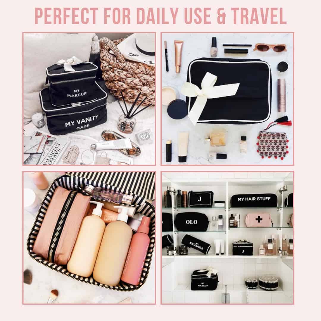 Bolsa de maquillaje Bag-all para mujeres | -Negro - Imagen 6