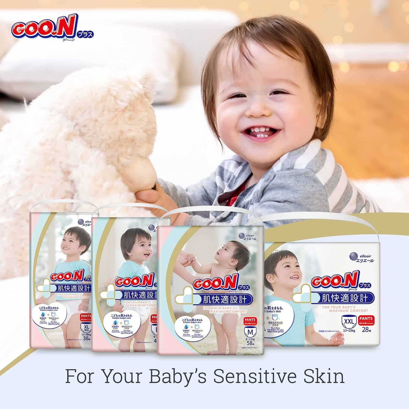 Pañales GOO.N Plus+ Talla XXL (hasta 55 lb) Unisex 28 - Imagen 5