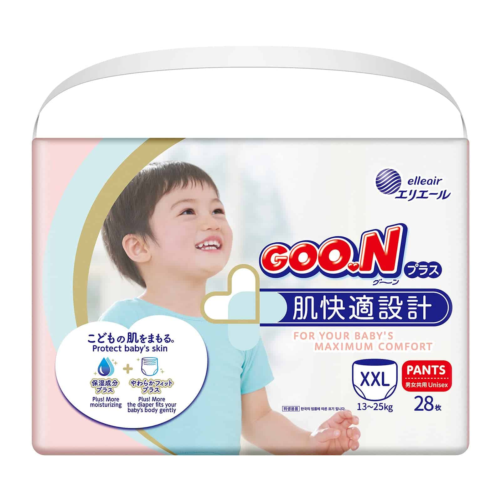 Pañales GOO.N Plus+ Talla XXL (hasta 55 lb) Unisex 28