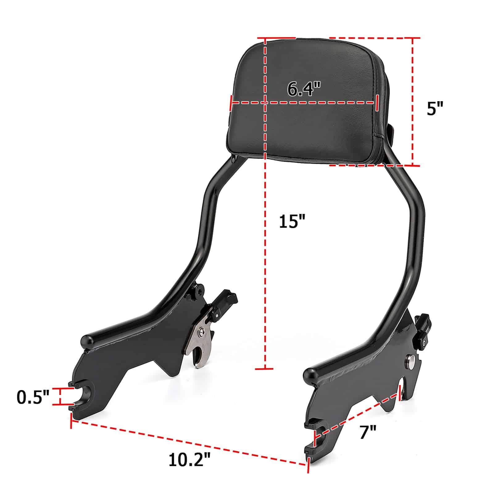 Respaldo corto para pasajeros Mofun compatible con Harley - Imagen 3