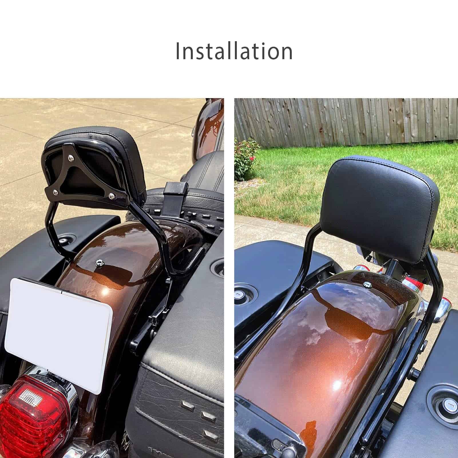 Respaldo corto para pasajeros Mofun compatible con Harley - Imagen 5