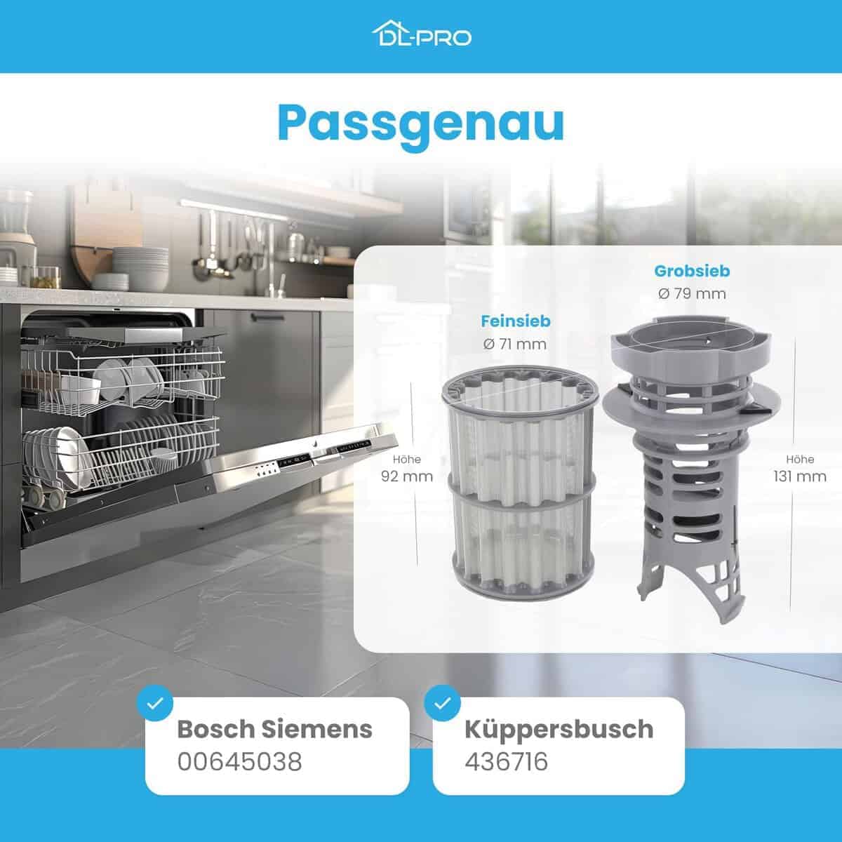Filtro de malla de desagüe para lavavajillas DL-pro para - Imagen 3