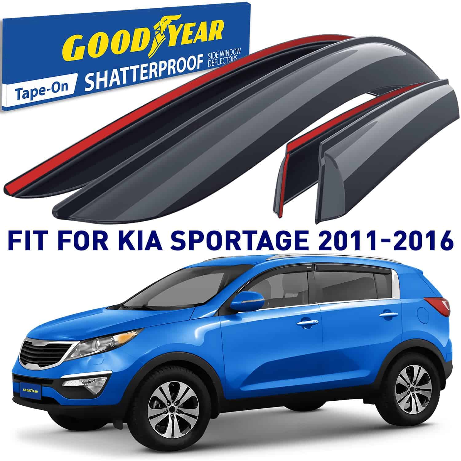 Deflectores de ventanilla laterales -Ahumado Premium - Imagen 3