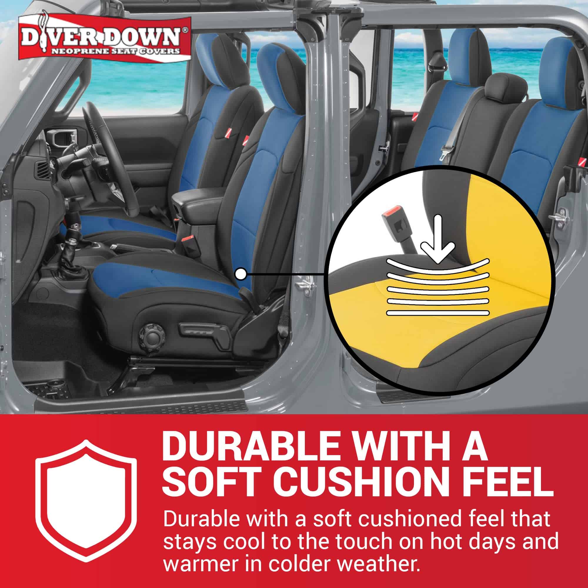 Juego de Fundas de Asiento de Neopreno -Tan - Imagen 6