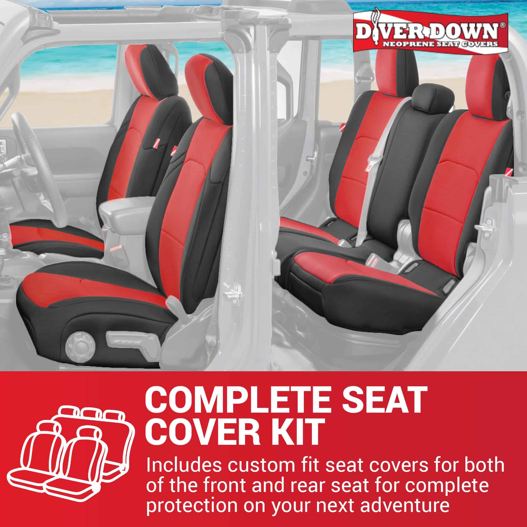 Juego de Fundas de Asiento de Neopreno -Tan - Imagen 7