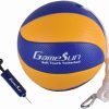 Pelota y cuerda de Tetherball GAMESUN con -Amarillo Azul