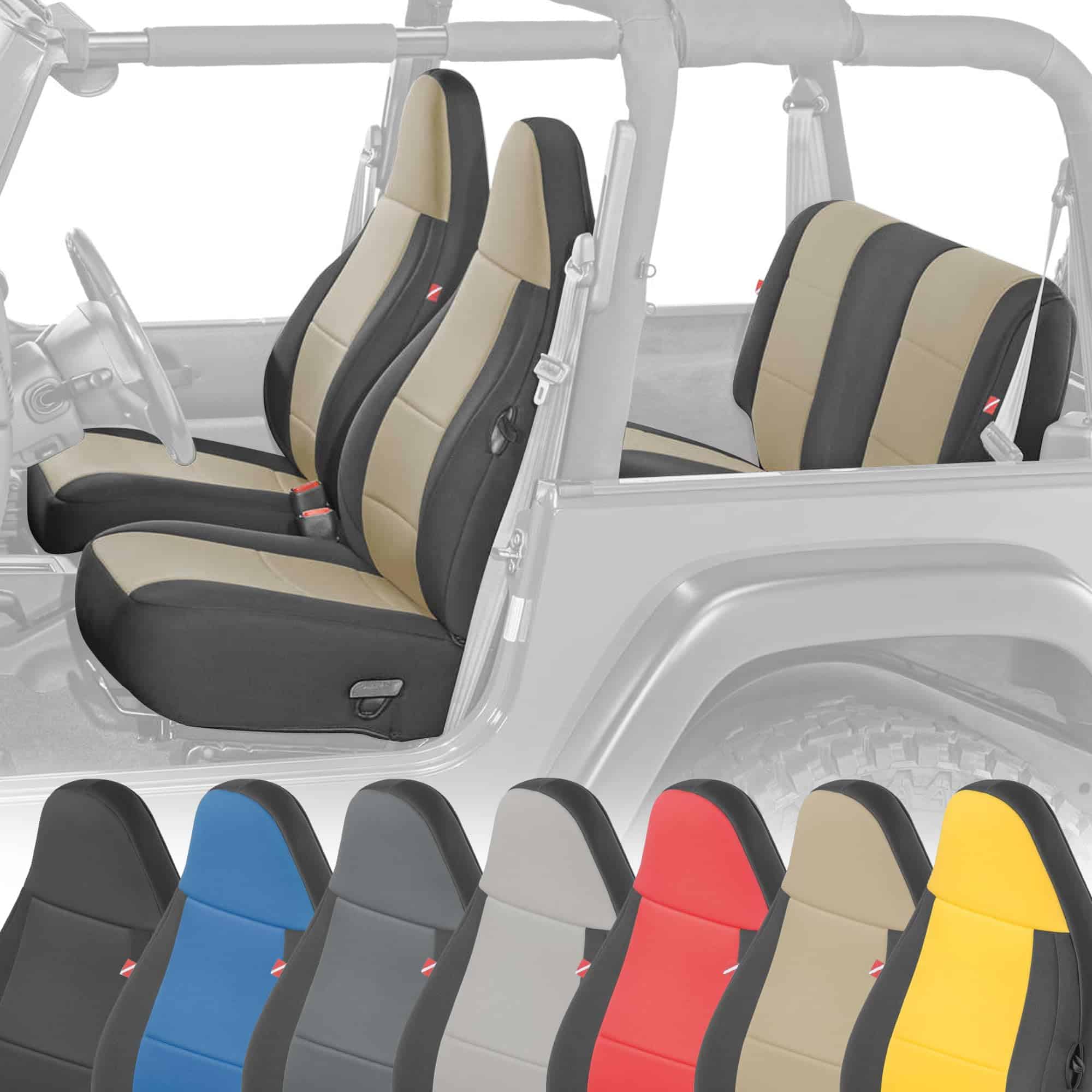 Juego de Fundas de Asiento de Neopreno -Beige