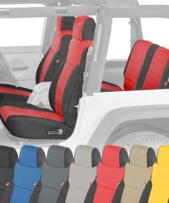 Juego de fundas para asientos de neopreno -Rojo