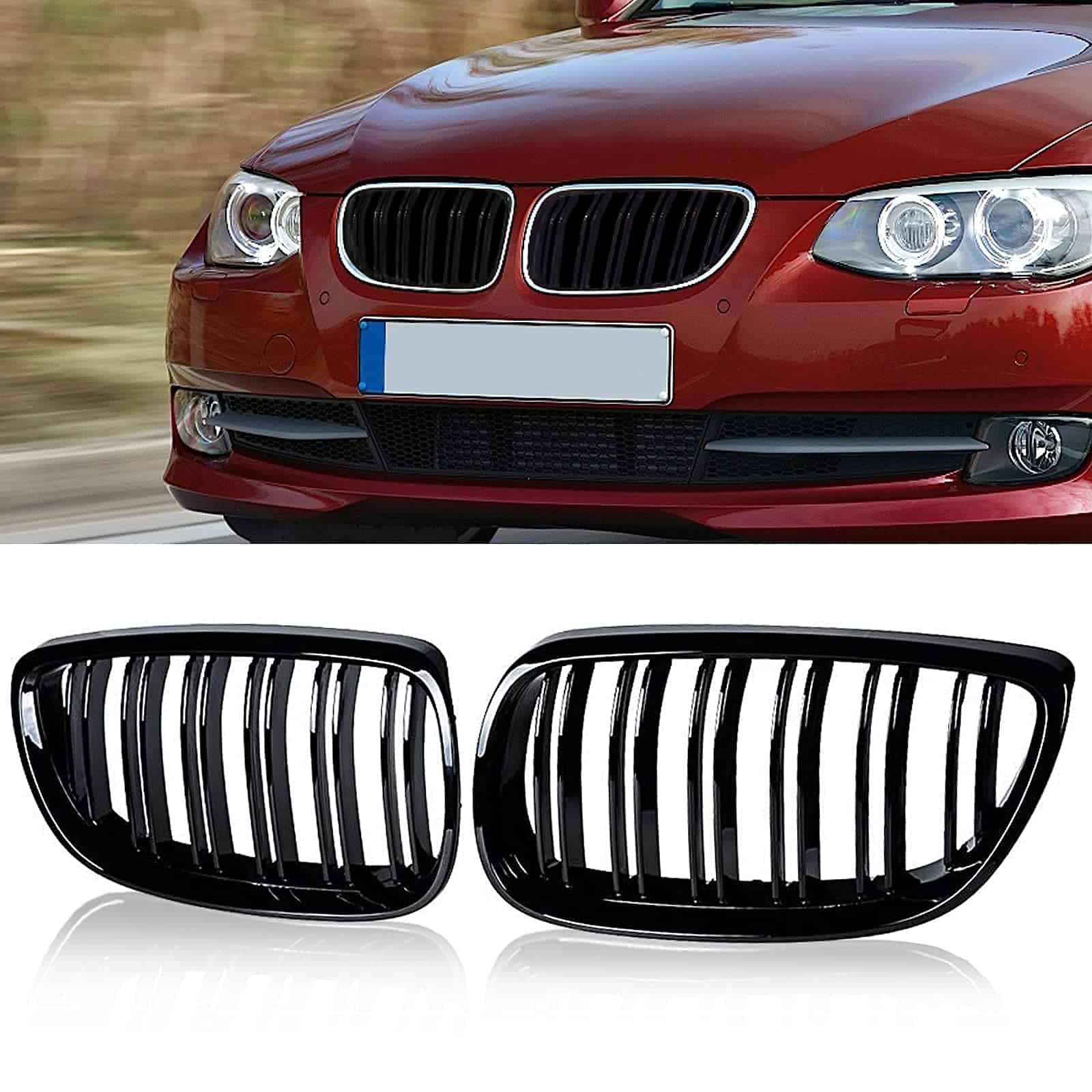 Parrilla delantera de ATPOEN para BMW 3 Series E92 E93 LCI