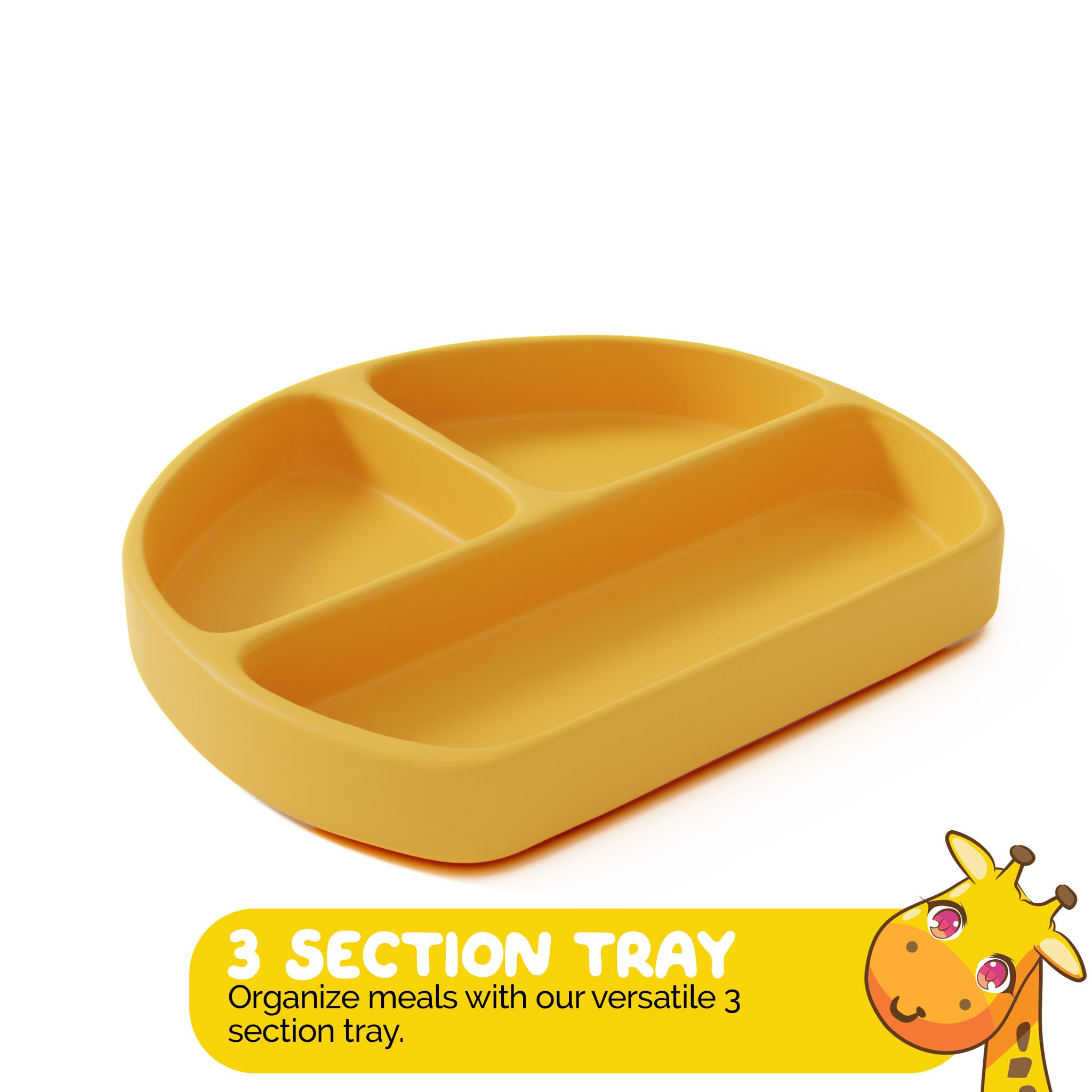 Set de alimentación de silicona por Muqee Peeko en amarillo - Imagen 8