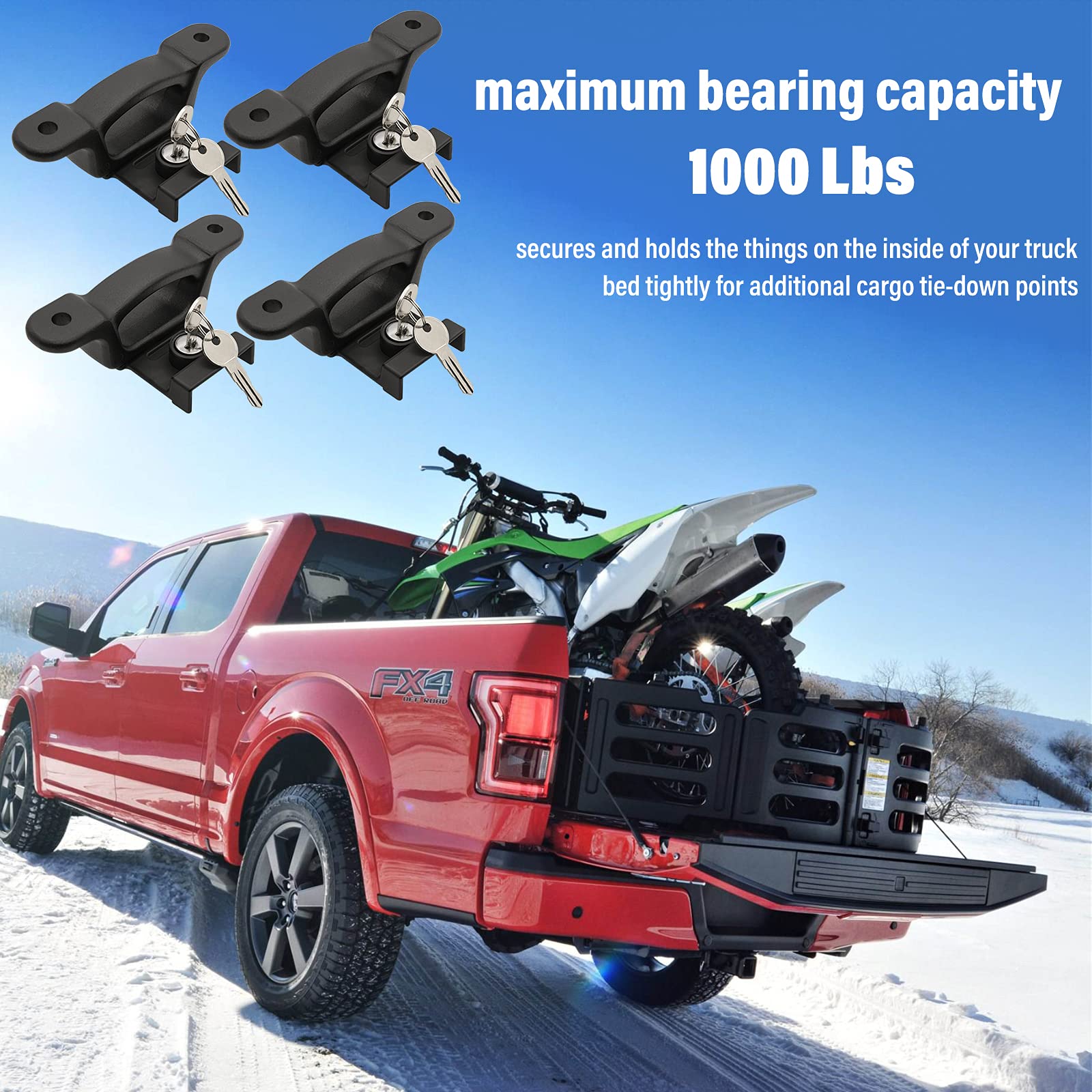 Anclajes de amarre de caja F150 F250 F350 Boxlink para Ford - Imagen 4