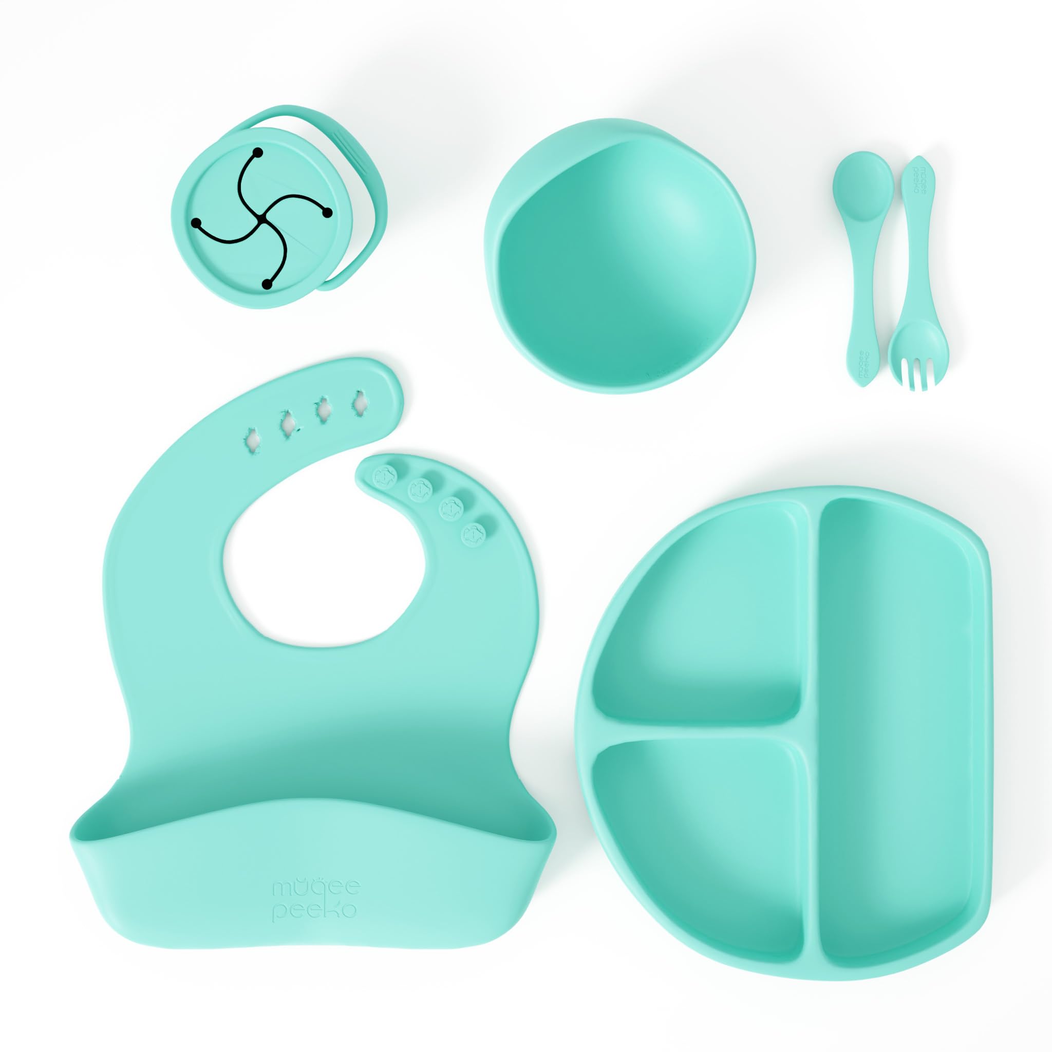 Set de alimentación infantil Muqee Peeko Led Weaning en