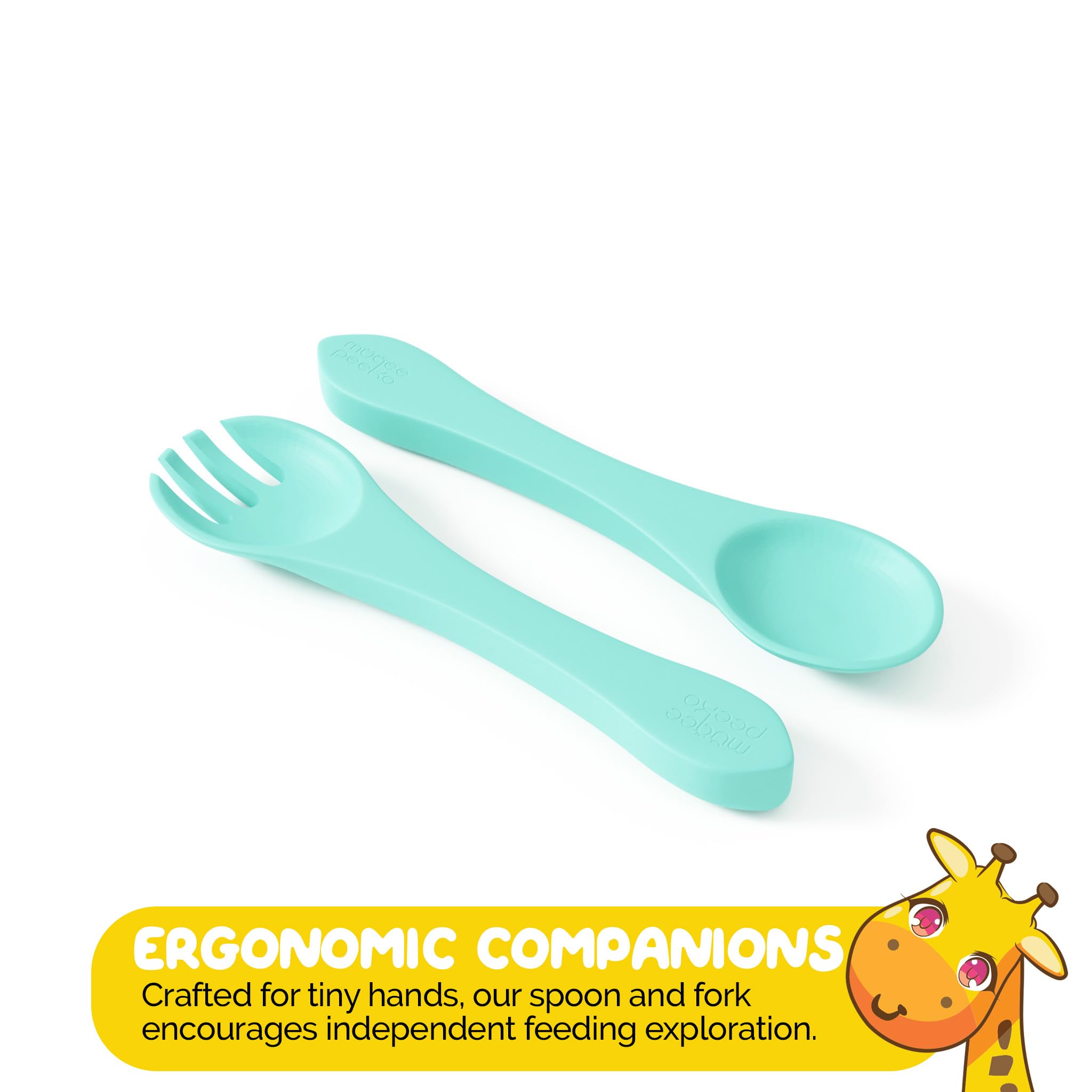 Set de alimentación infantil Muqee Peeko Led Weaning en - Imagen 9