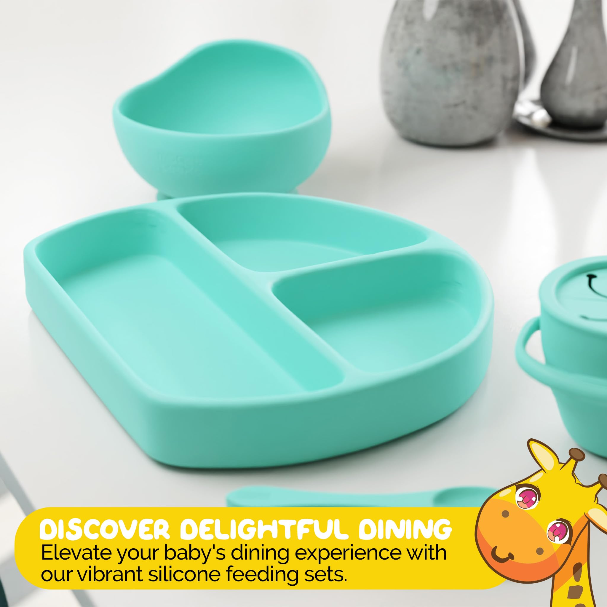 Set de alimentación infantil Muqee Peeko Led Weaning en - Imagen 6