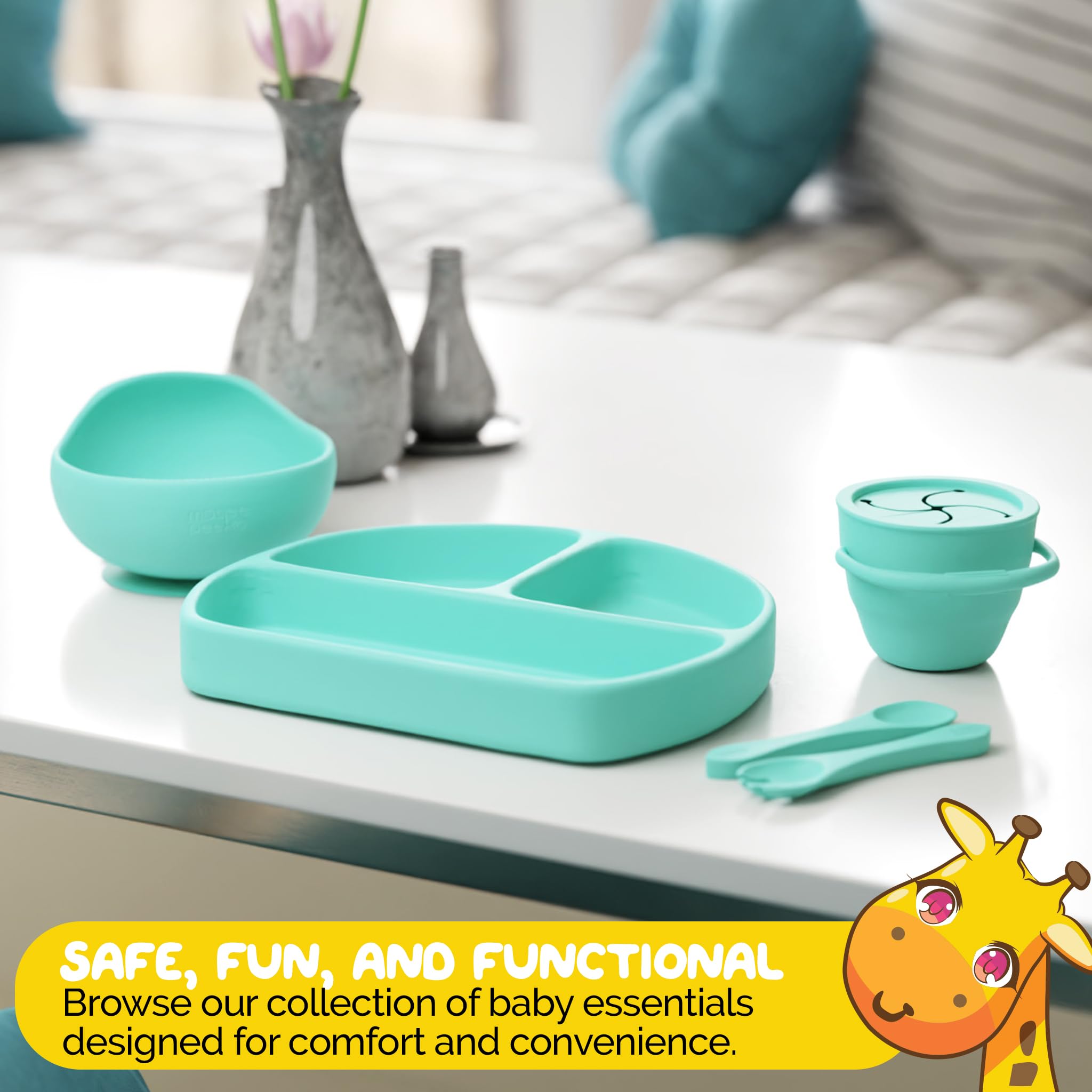 Set de alimentación infantil Muqee Peeko Led Weaning en - Imagen 7