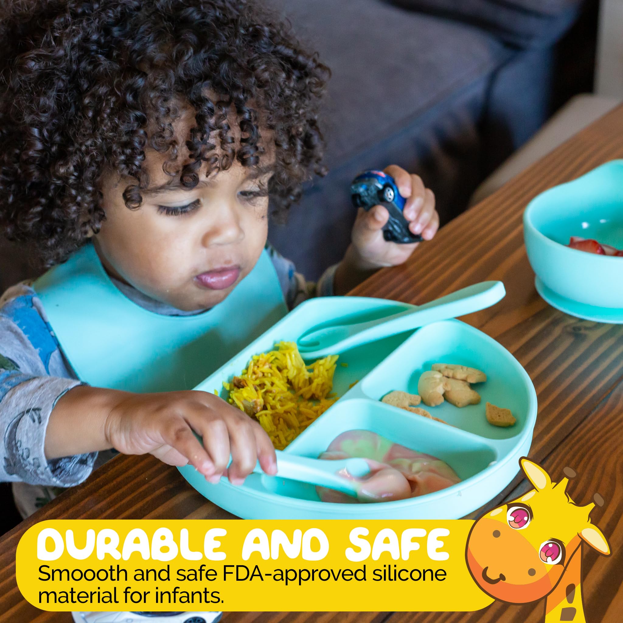 Set de alimentación infantil Muqee Peeko Led Weaning en - Imagen 4