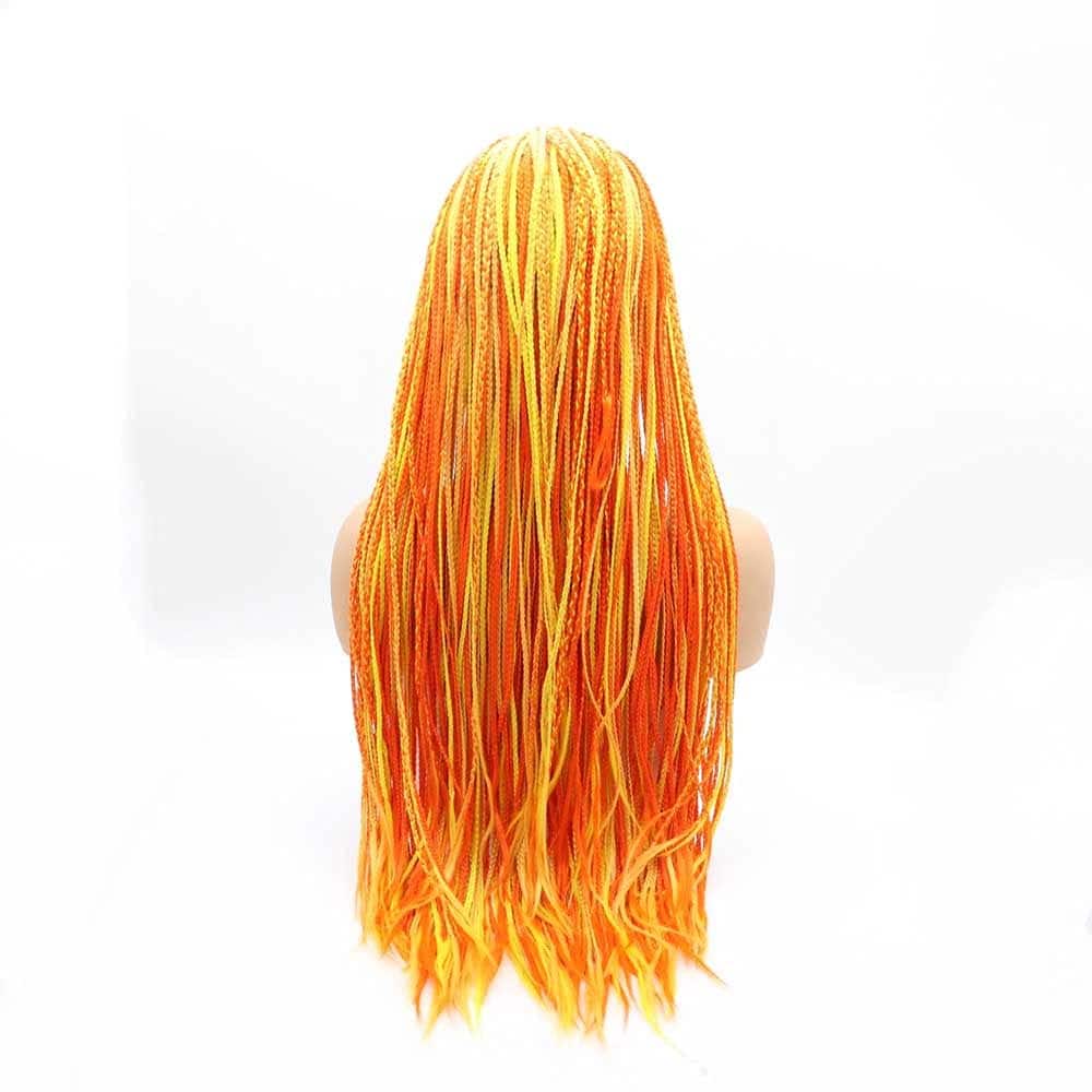 Pelucas de Trenza de Color Amarillo/Naranja Mezclado Melody - Imagen 4