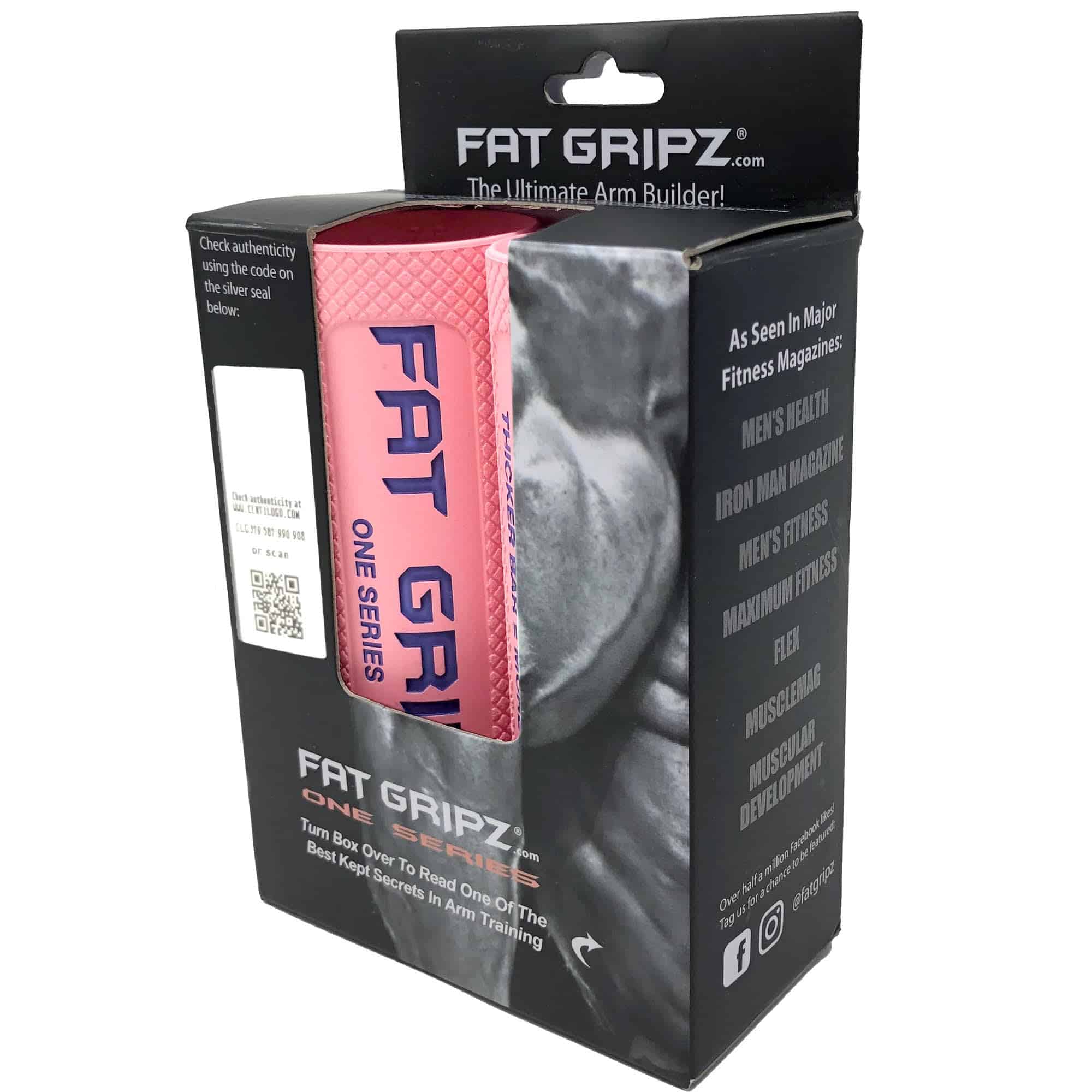 Fat Gripz One (Diámetro Exterior de 1.75 Pulgadas) (Rosa)