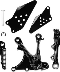 Juego de soportes de reposapiés delanteros -Negro