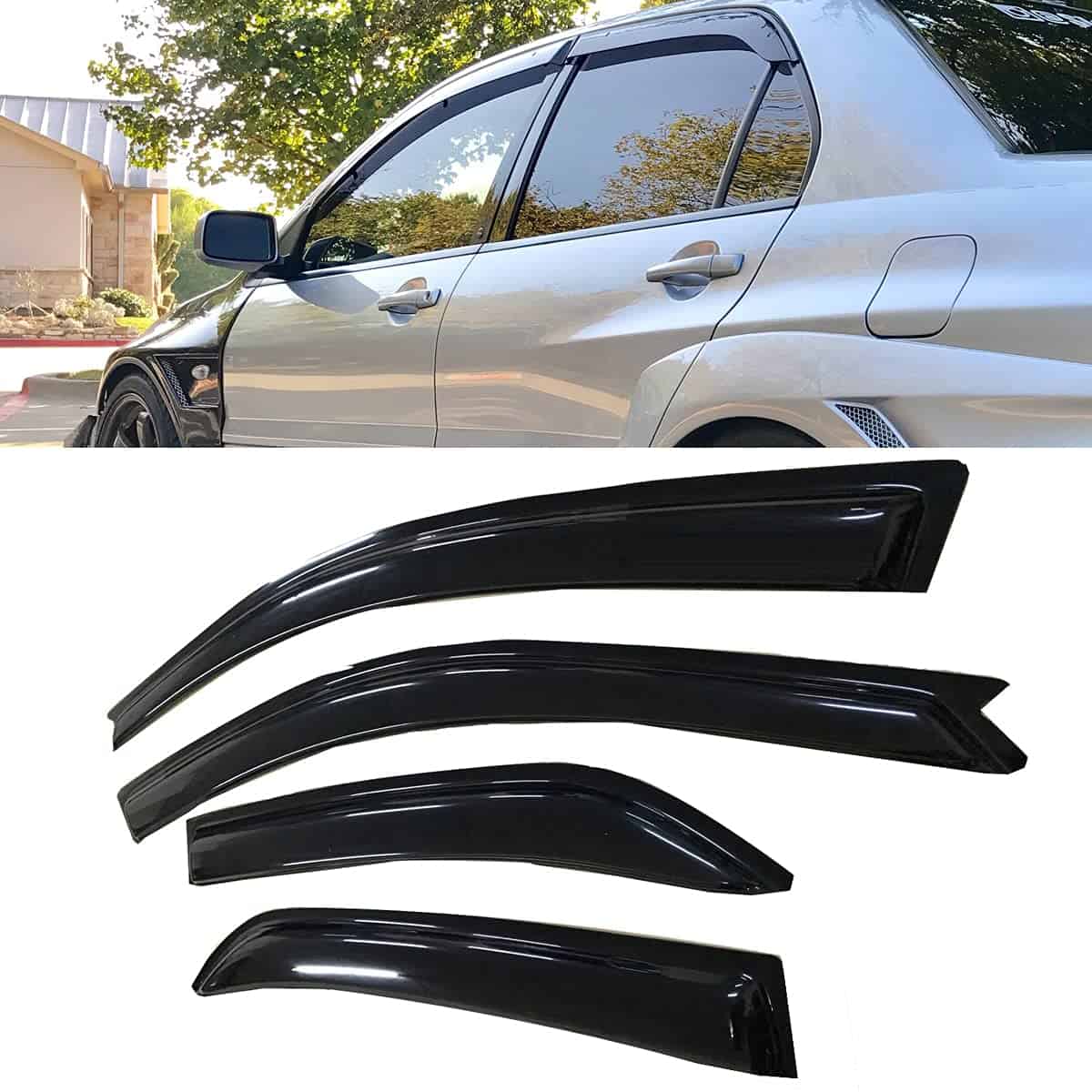 Deflector de viento para ventana lateral -Humo oscuro