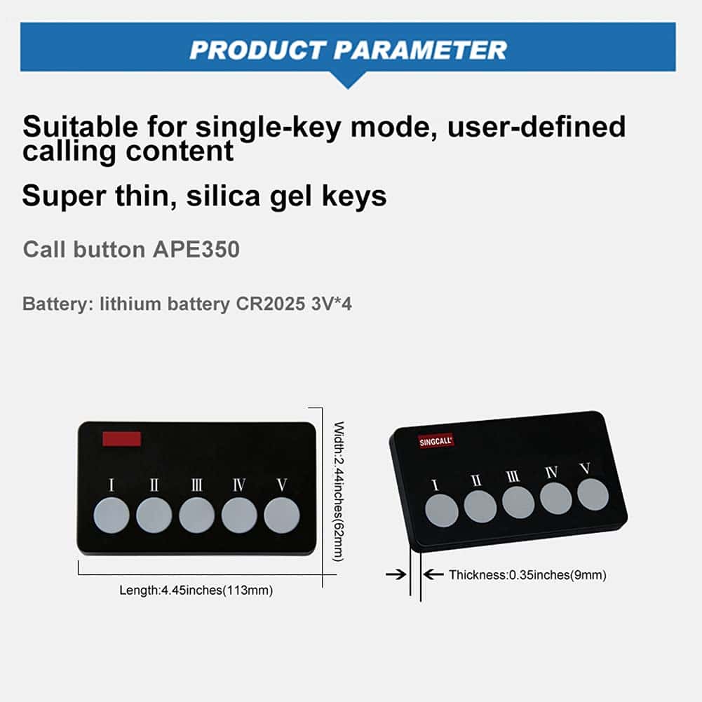 SISTEMA DE LLAMADO INALÁMBRICO SINGCALL para Cocina Sistema - Imagen 5