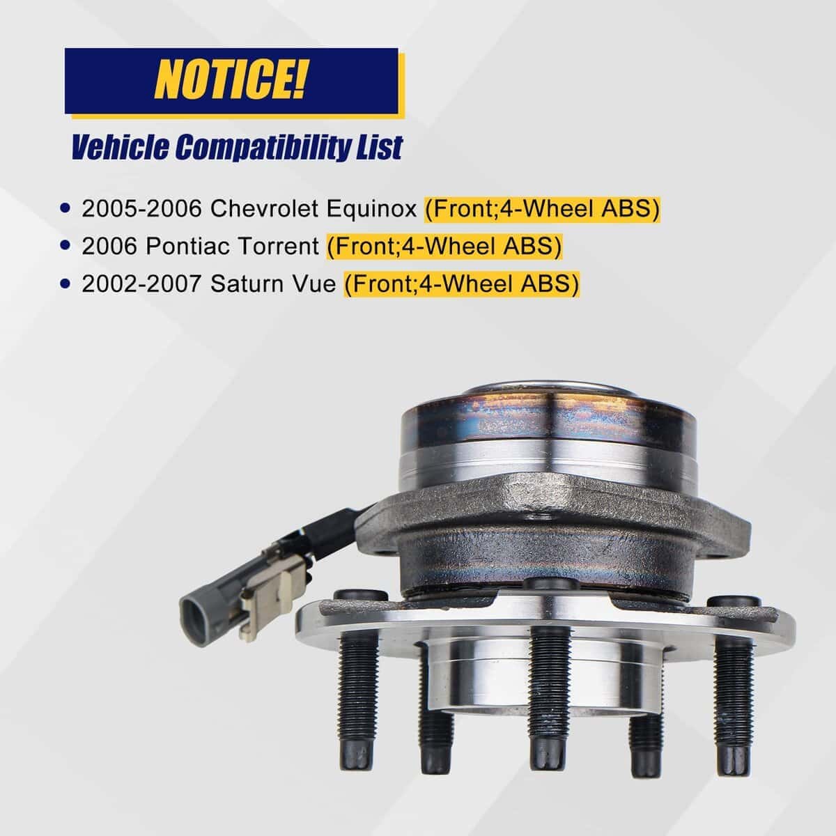 Conjunto de Rodamiento de Rueda Delantera y Buje Compatible - Imagen 7