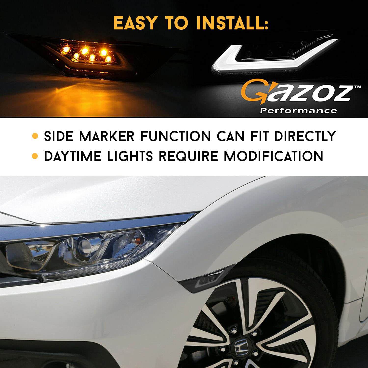 Luces de Marcha Diurna de Doble Función Gazoz Performance + - Imagen 6