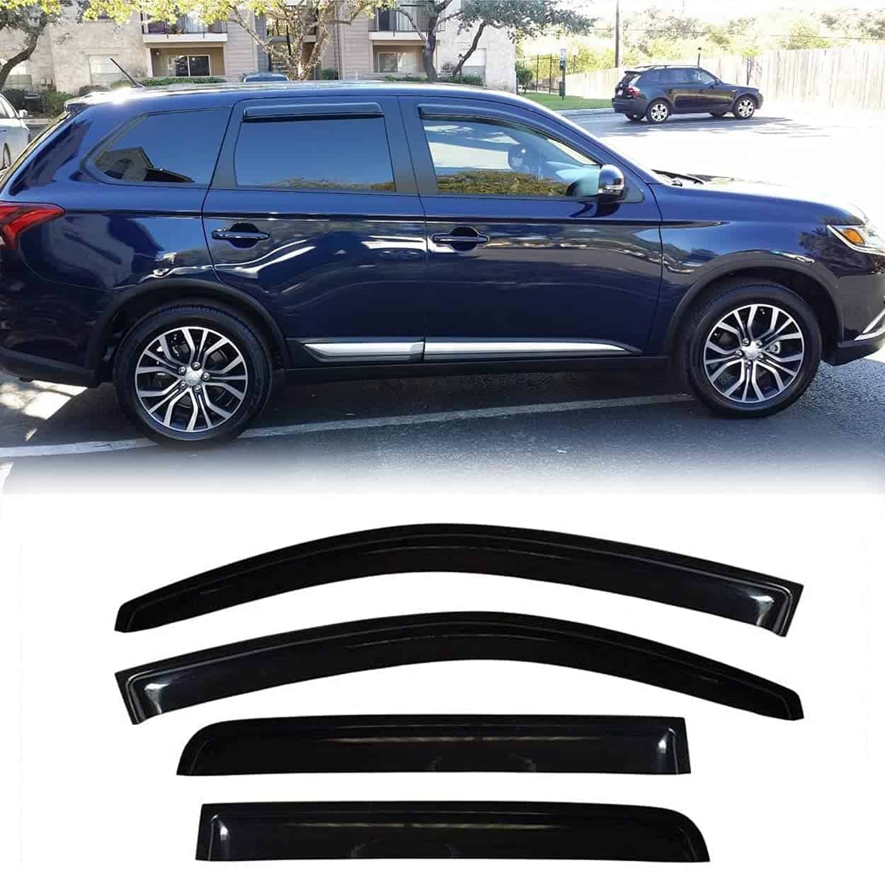 Conjunto de 4 Deflectores de Lluvia Originales Deebior, con