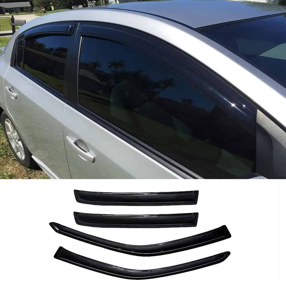 Kucaruce Sun Rain Guards Window Wind Vent Deflector, 4