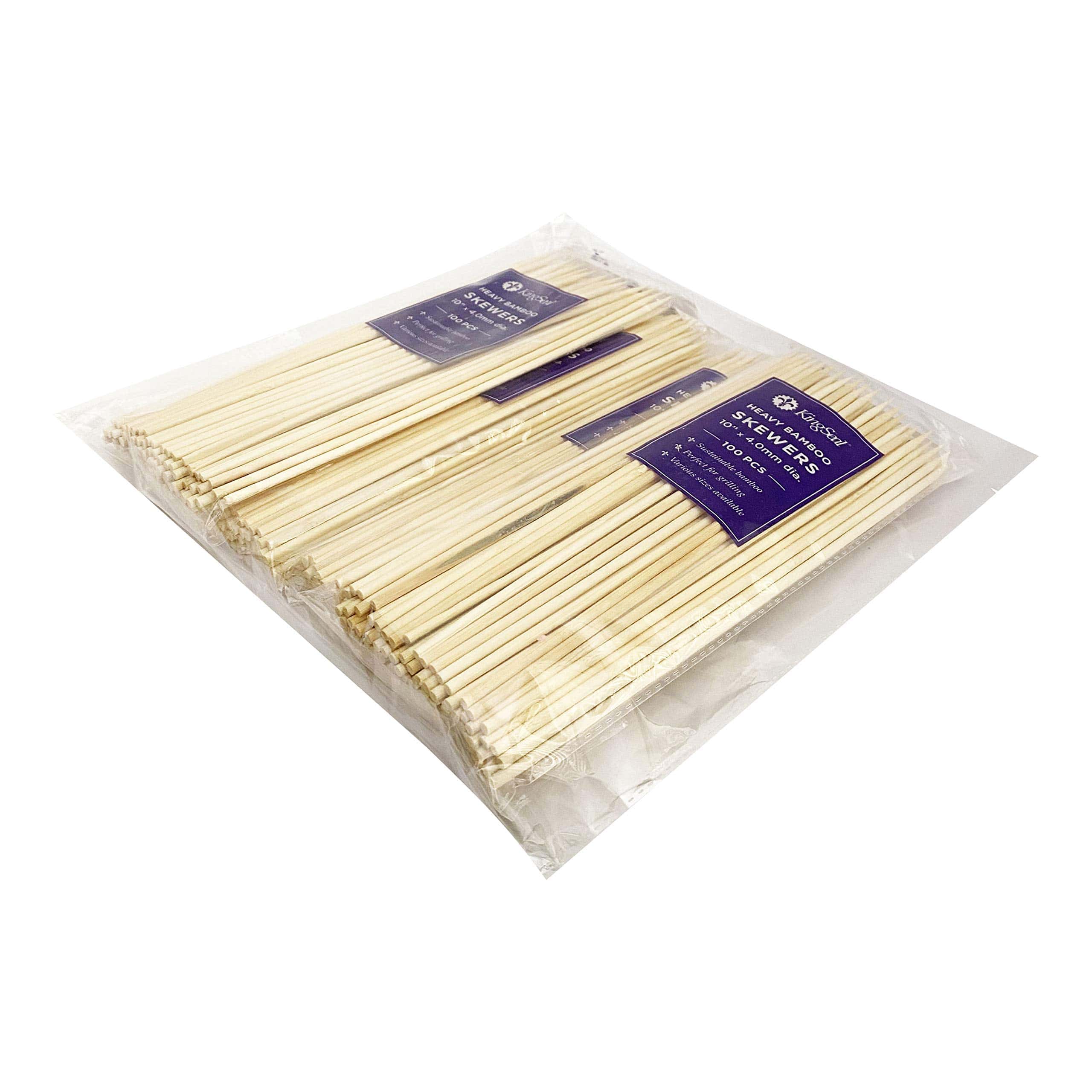 Brochetas Pesadas de Bambú Renovable KingSeal, Palitos para - Imagen 5