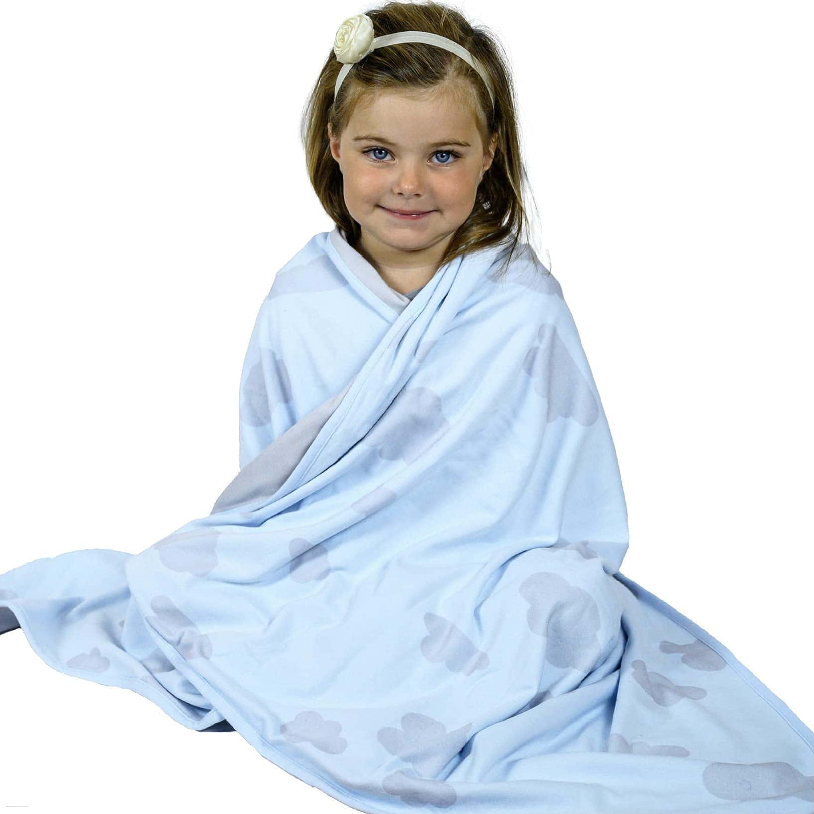 Manta de Lana para Bebés y Niños Pequeños | -Azul Nube