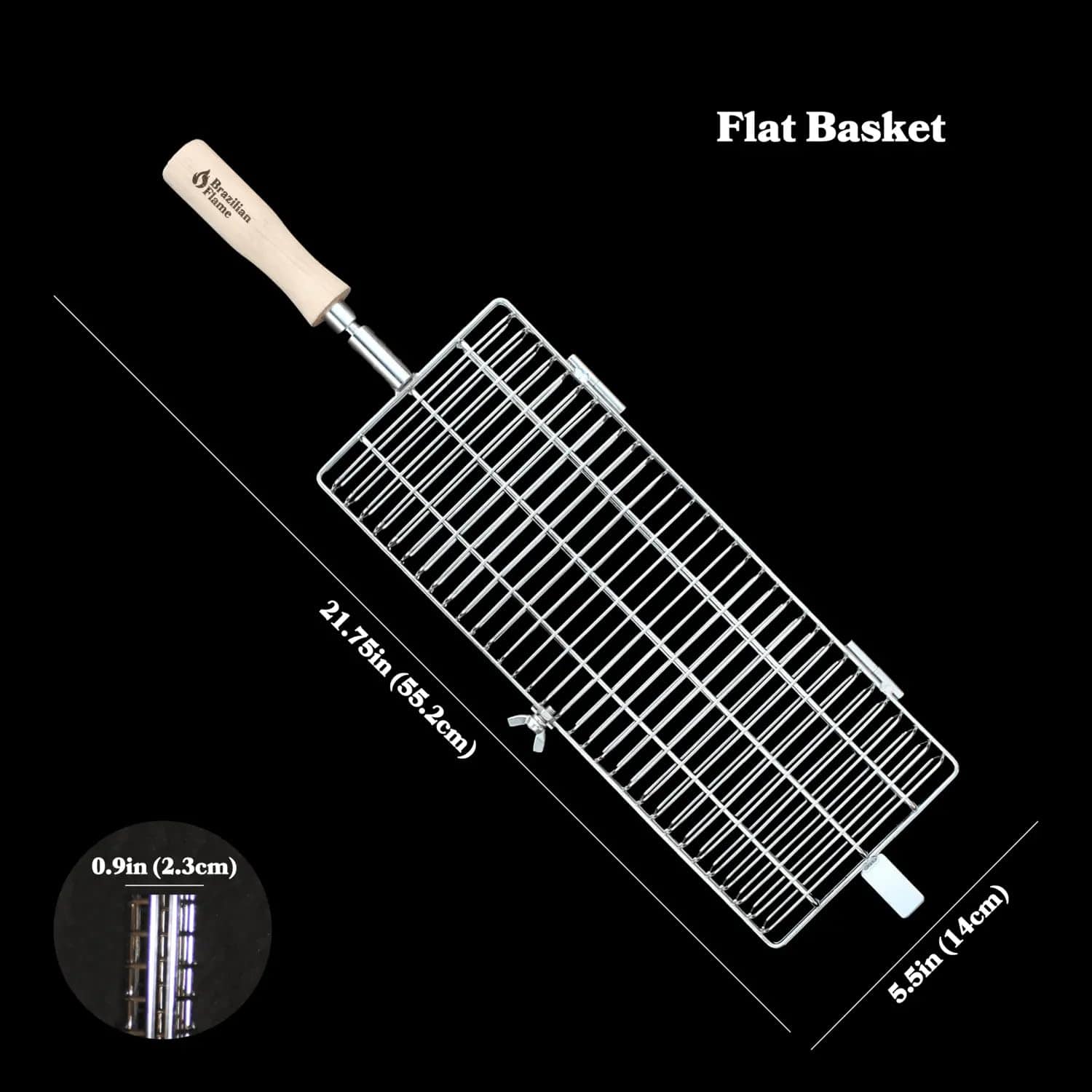 Cesta de Parrilla de Acero Inoxidable Brazilian Flame con - Imagen 7