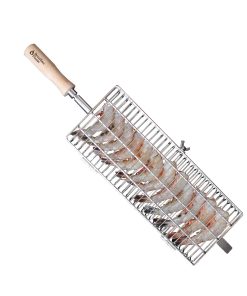 Cesta de Parrilla de Acero Inoxidable Brazilian Flame con