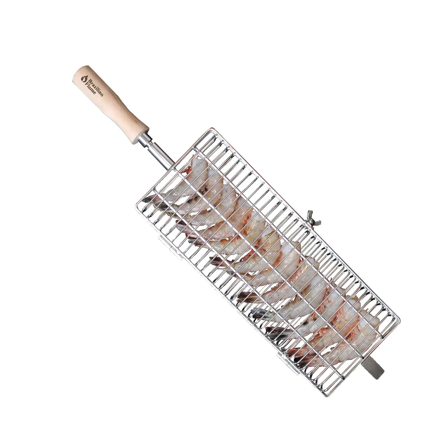 Cesta de Parrilla de Acero Inoxidable Brazilian Flame con