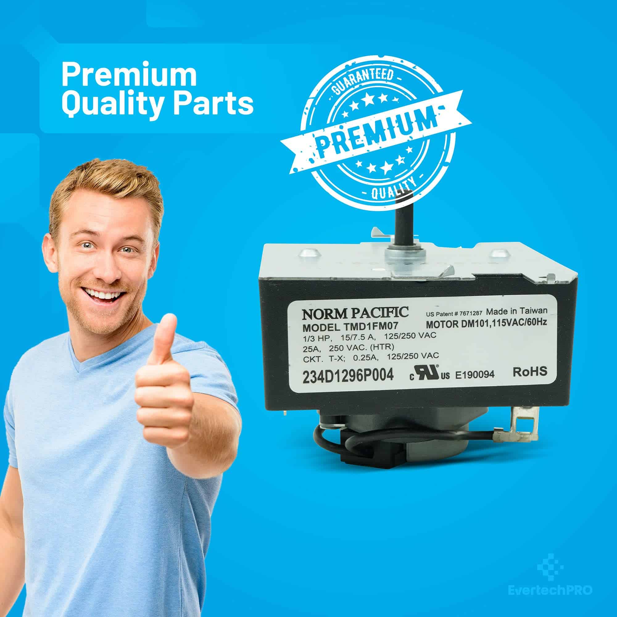 EvertechPRO WE4M532 Temporizador de Repuesto para Secadora - Imagen 3