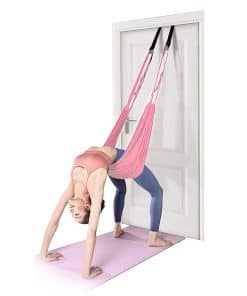 Correa de estiramiento de yoga para -rosa