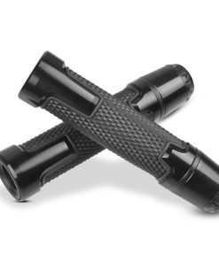 Puños de manillar CNC de aluminio para -Negro