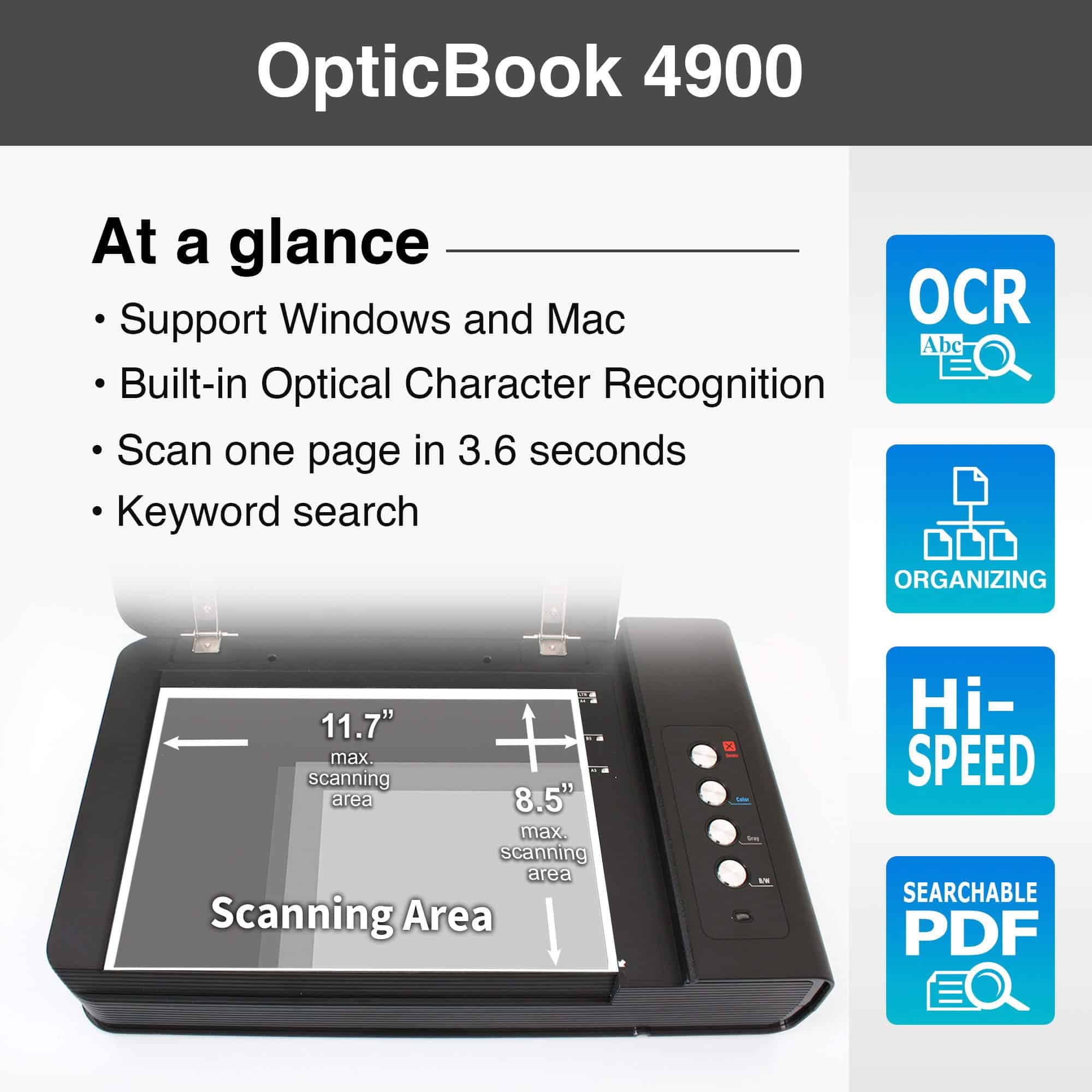 Escáner Plustek OpticBook 4900 con Bookmaker - Simplifica - Imagen 3