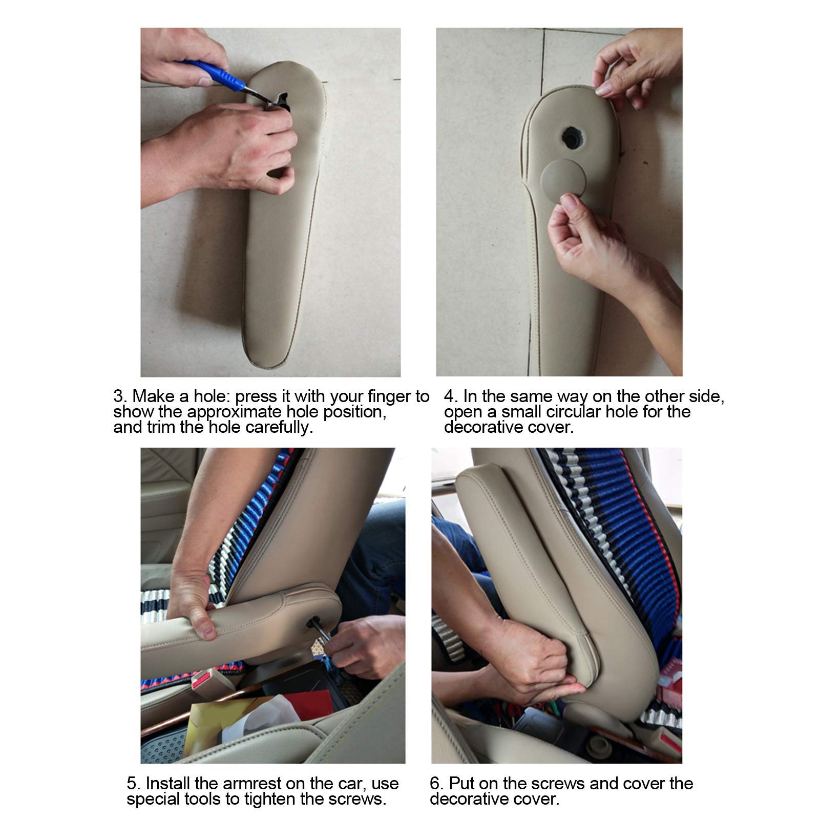 2 Piezas Funda de Manija Reposabrazos para Asiento de - Imagen 5