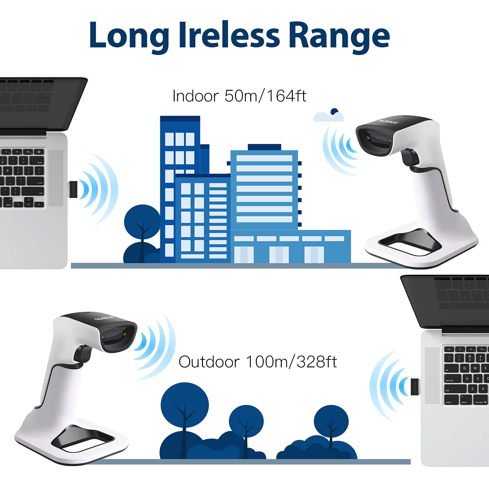 Escáner de Código de Barras 2D Sumicor, Blanco Negro - Imagen 6