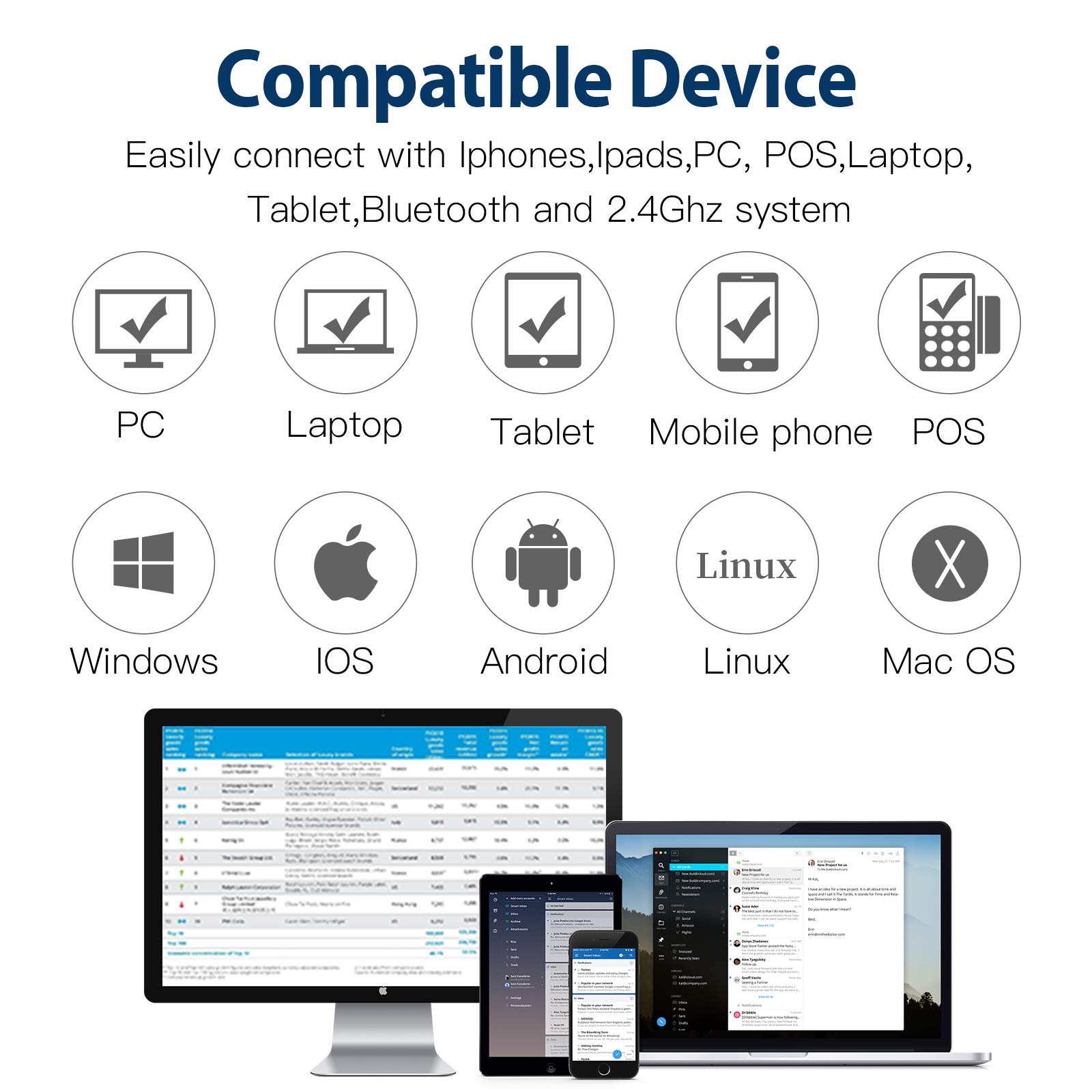 Escáner de Código de Barras 2D Sumicor, Blanco Negro - Imagen 8