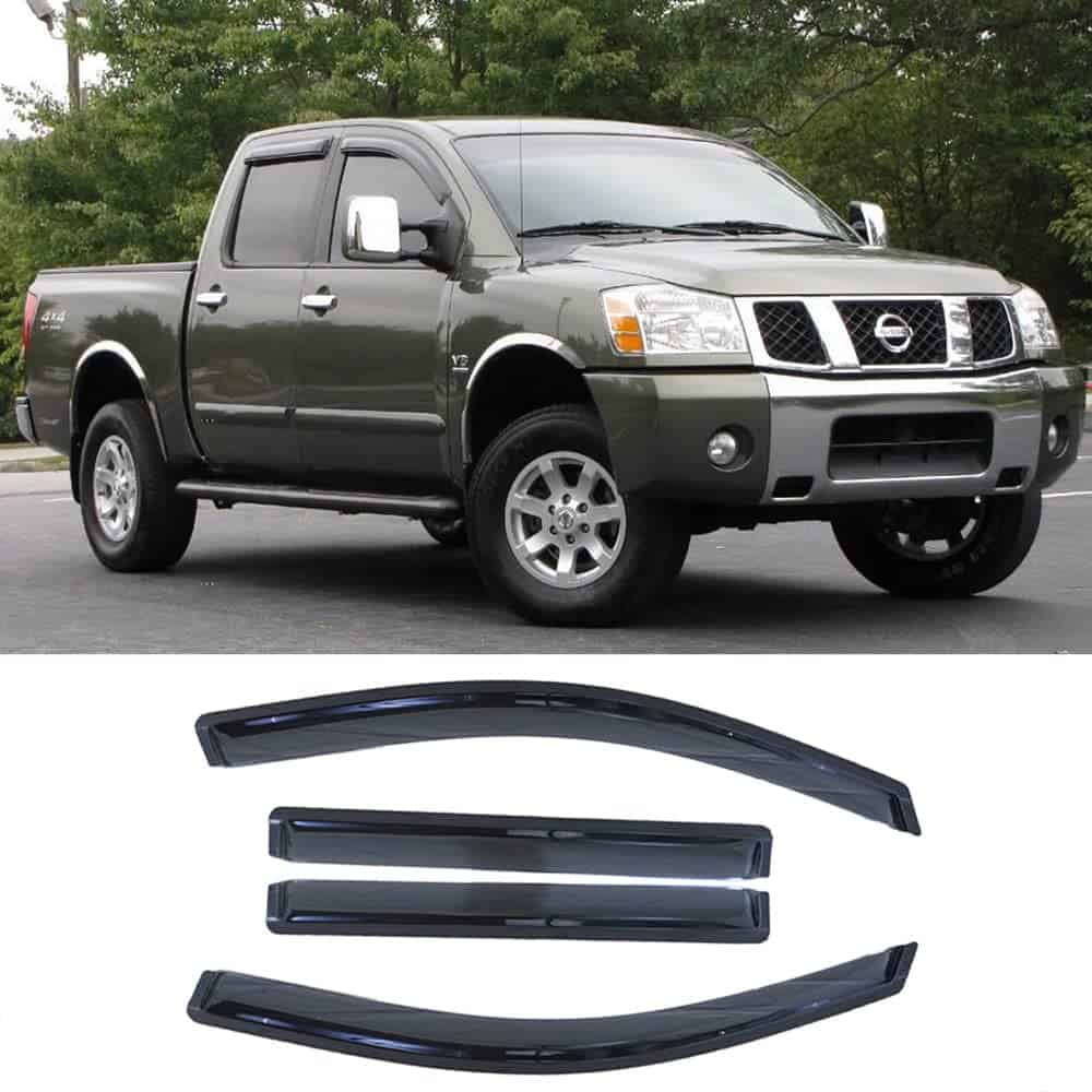 Kucaruce 94858 Sun Rain Guards Window Wind Vent Deflector