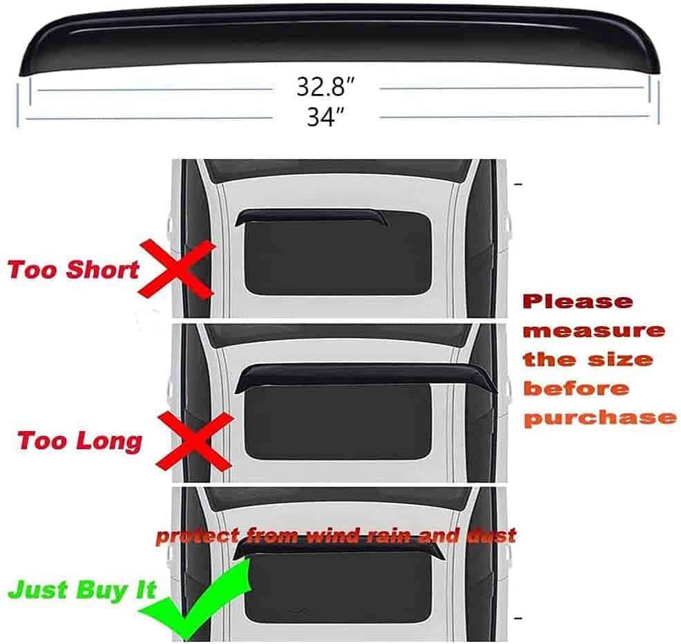 Deebior 34 pulgadas 880mm Ajuste Universal Deflector de - Imagen 3