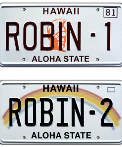Placas de matrícula estampadas de metal Magnum PI | Robin-1